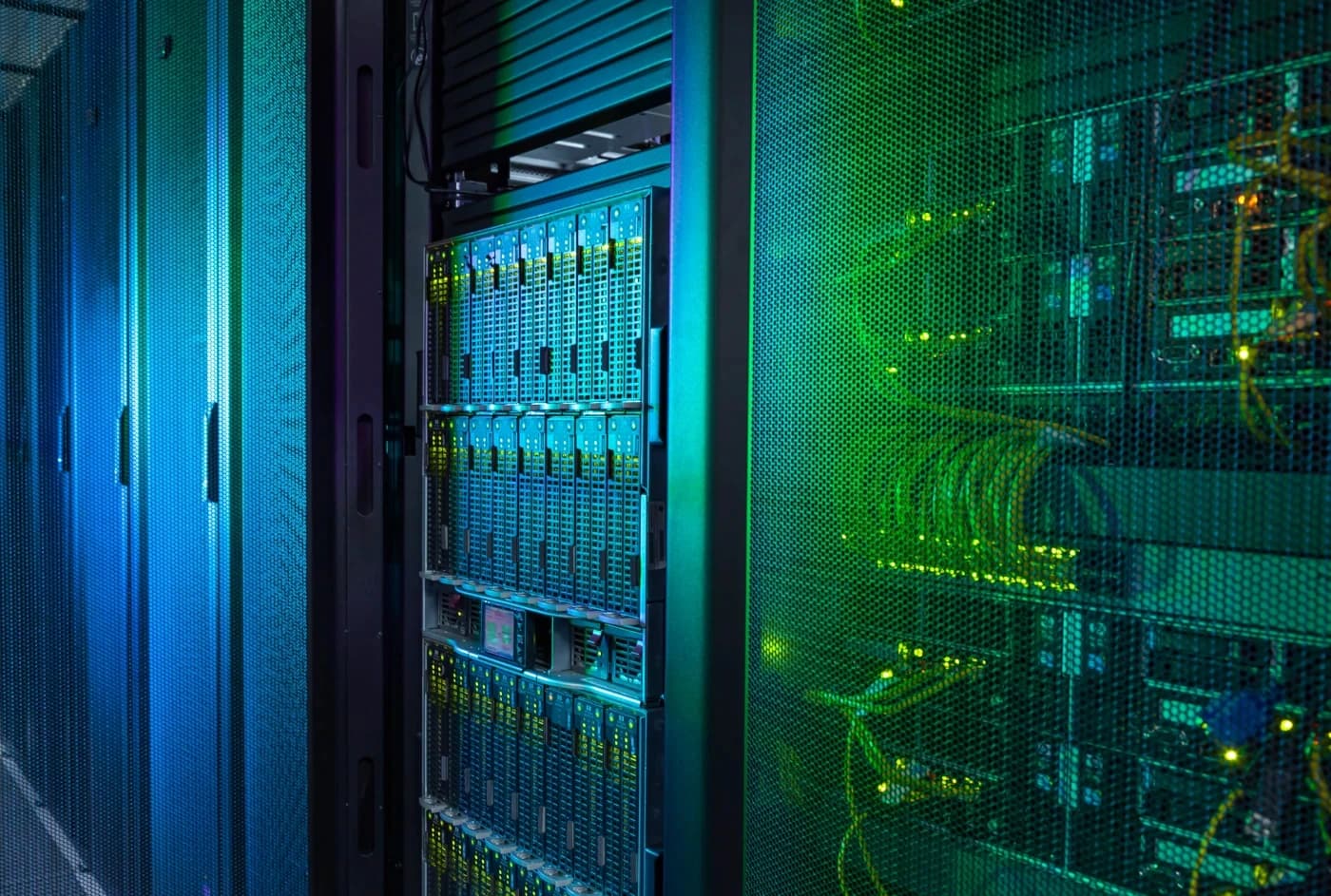 Server racks in a data centre